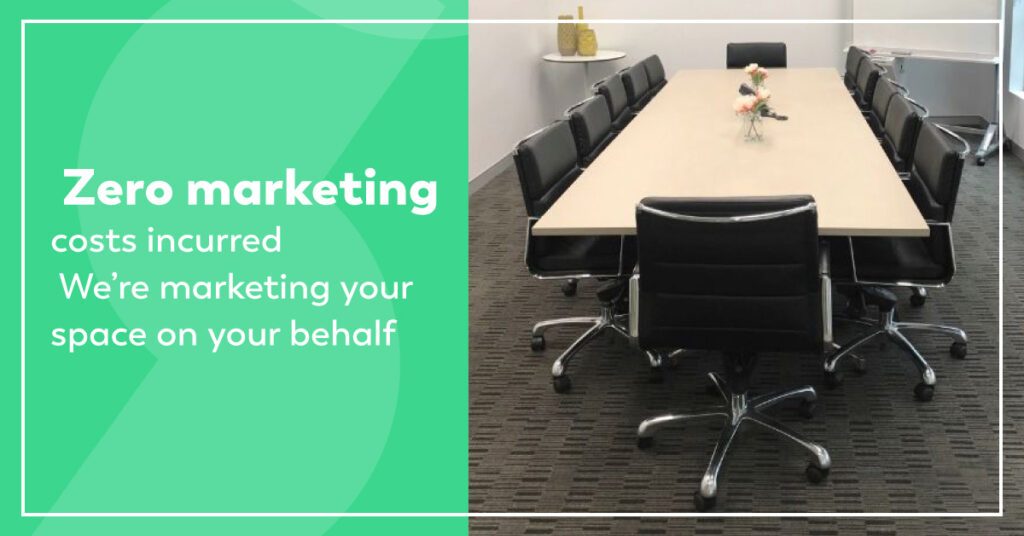 Zero marketing costs incurred We’re marketing your space on your behalf